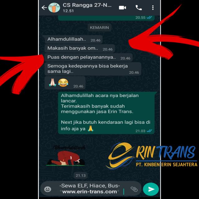 testi cs.Rangga Erin Trans